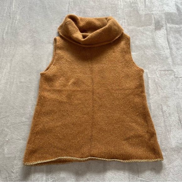 Copper Key Rabbit Hair Sweater Vest Sz M Soft Cozy Fall Turtleneck Chic - Picture 2 of 9